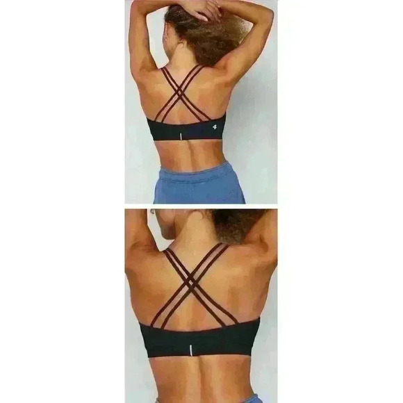 FourLaps Vitality Sports Bra Womens Small Black Gym/Workout NWT $58. - Picture 3 of 9
